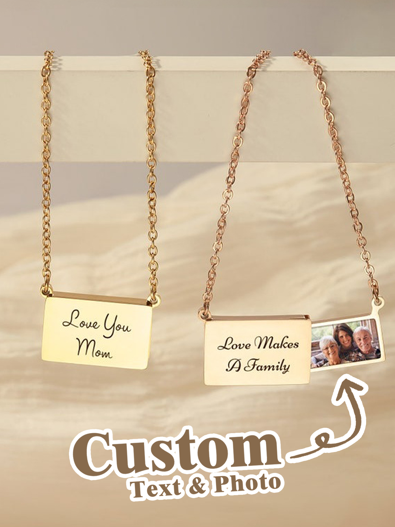 Custom Hidden Drawer Photo Necklace
